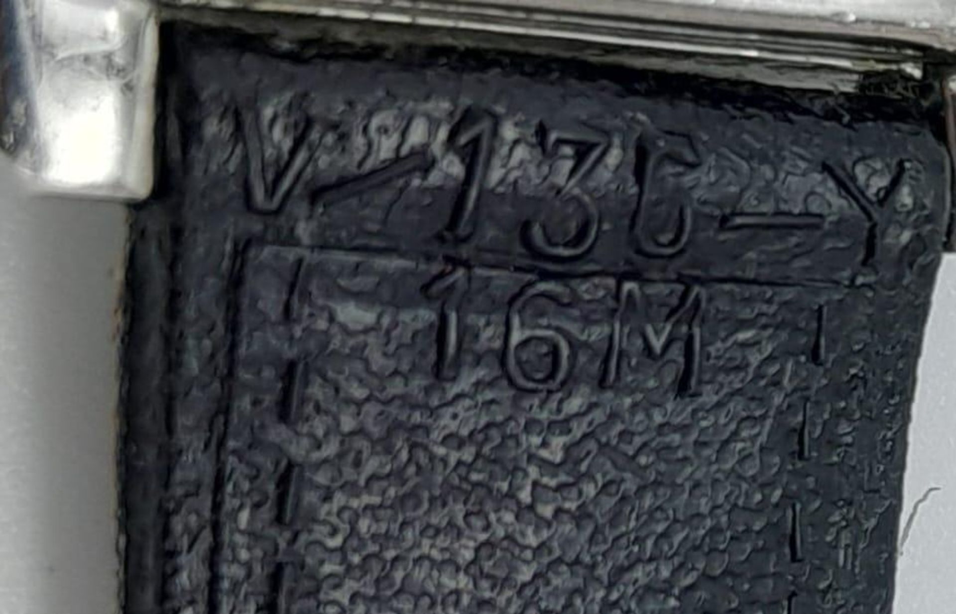 A Vintage Paul Picot Quartz Tank Ladies Watch. Black leather strap. Stainless steel case - 23mm. - Bild 7 aus 7