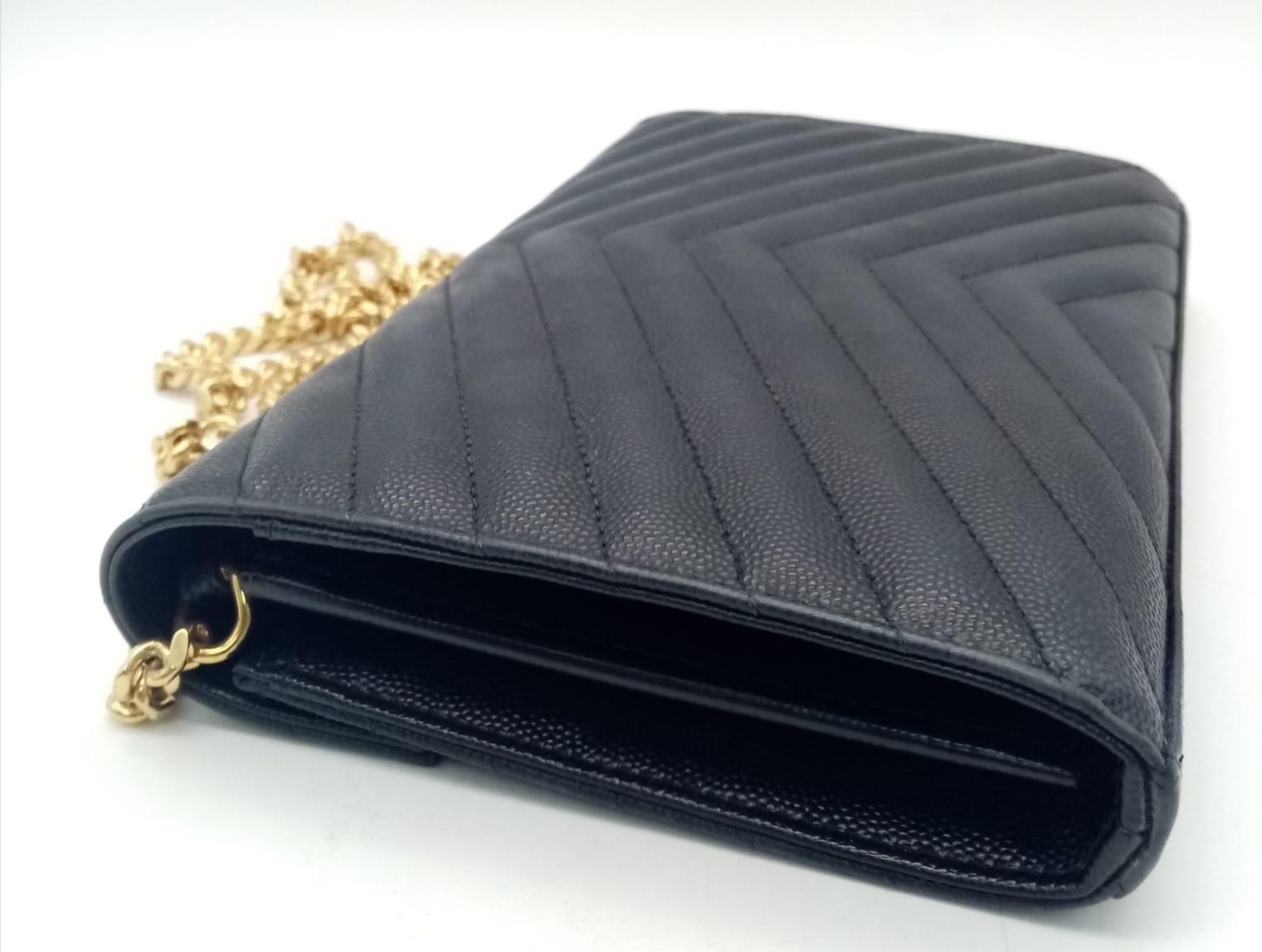 A classic Saint Laurent Cassandre Matelasse leather bag, gold tone hardware including a chain - Image 2 of 5