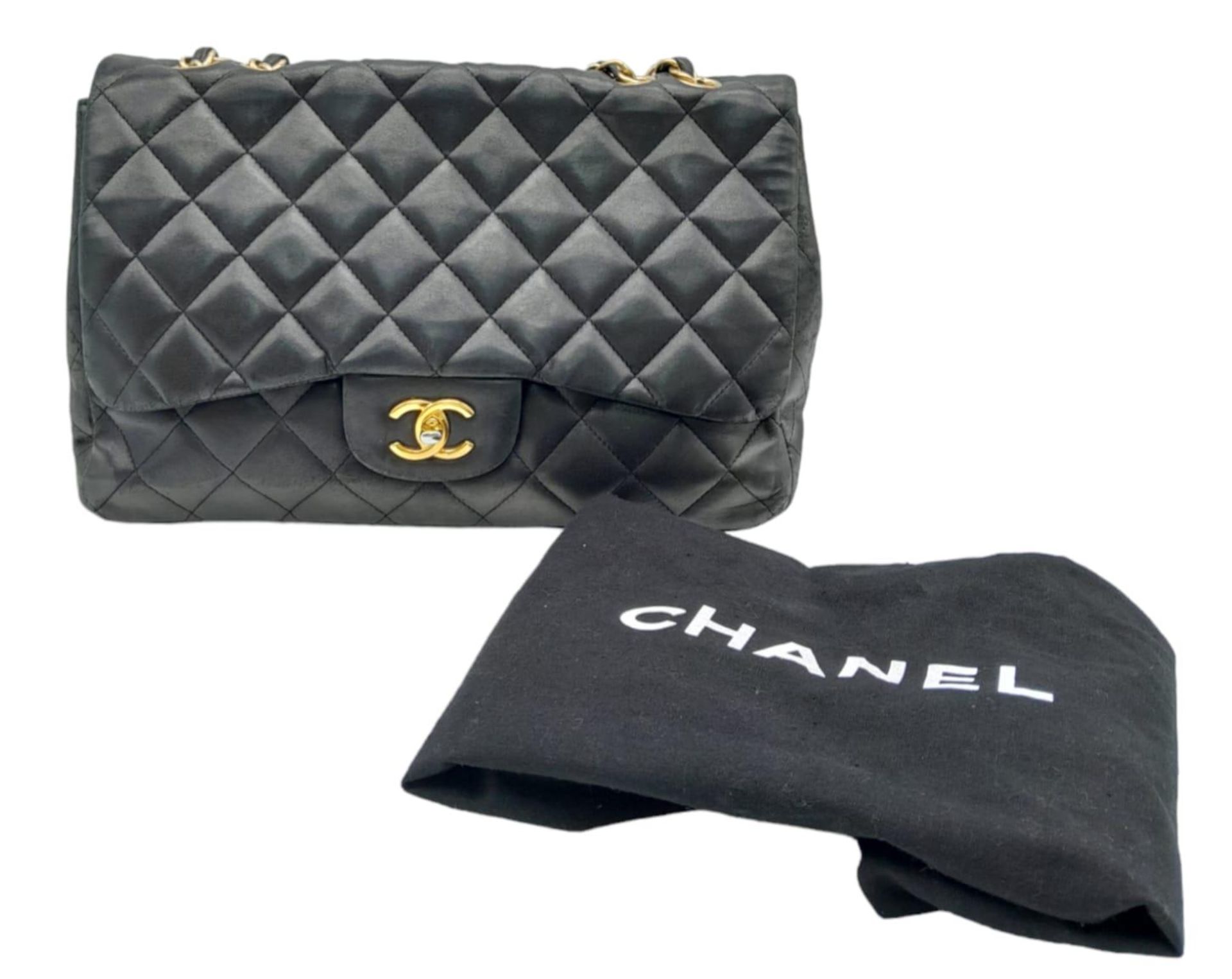 A Chanel Black Caviar Classic Single Flap Bag. Quilted pebbled leather exterior with gold-toned - Image 3 of 19
