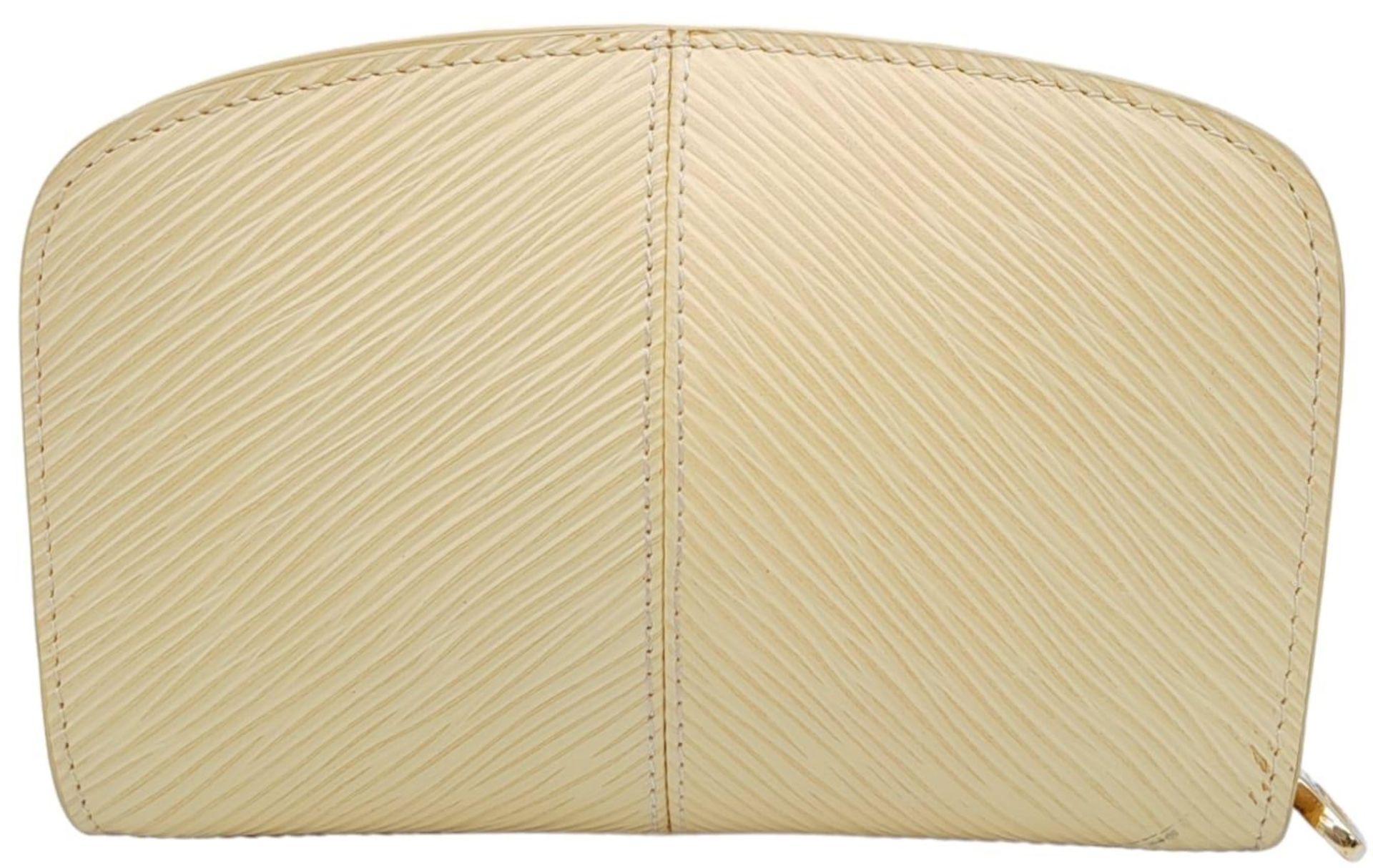 A Louis Vuitton Vanilla Wallet. Epi leather exterior gold-toned hardware and zipped top closure. - Image 3 of 9