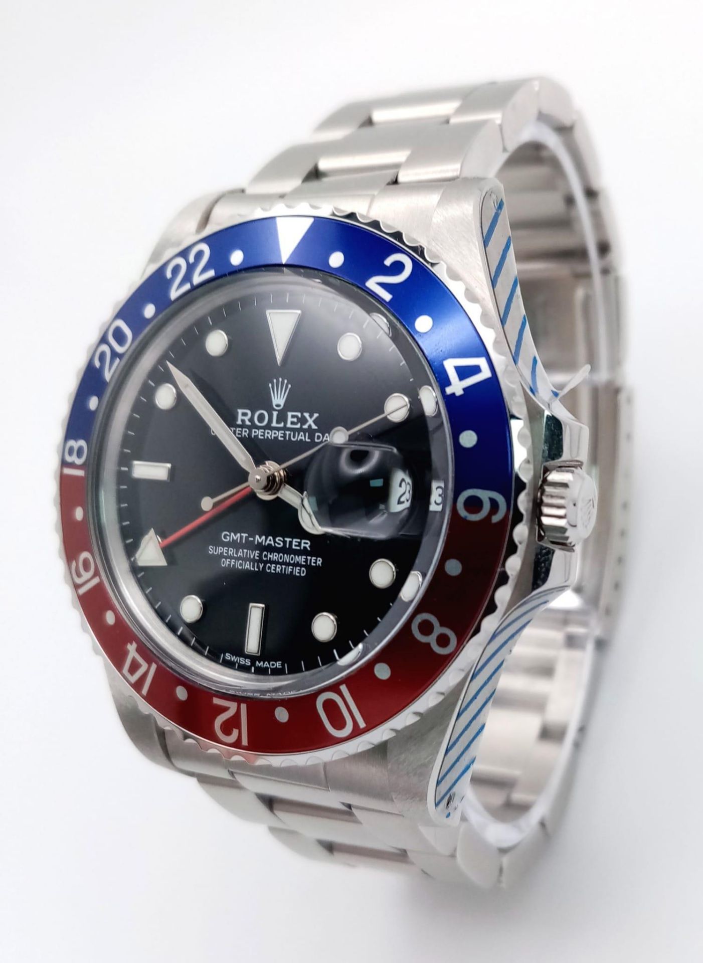A Rolex GMT-Master 16700 Model Automatic Gents Watch. Stainless steel bracelet and case - 40mm. '