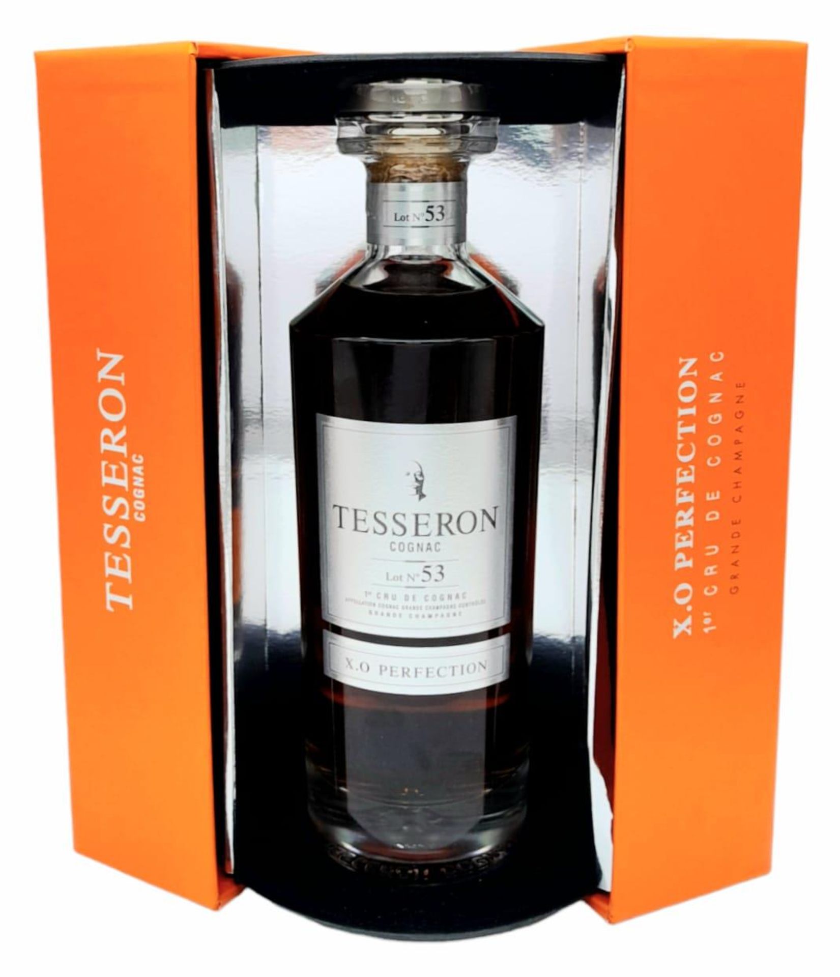 An Excellent Condition Bottle of Tesseron XO Perfection ‘Lot 53’ 1st Cru Cognac. In its Presentation