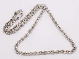 A 925 silver belcher link necklace. Total weight 22.3G. Total length 50cm.