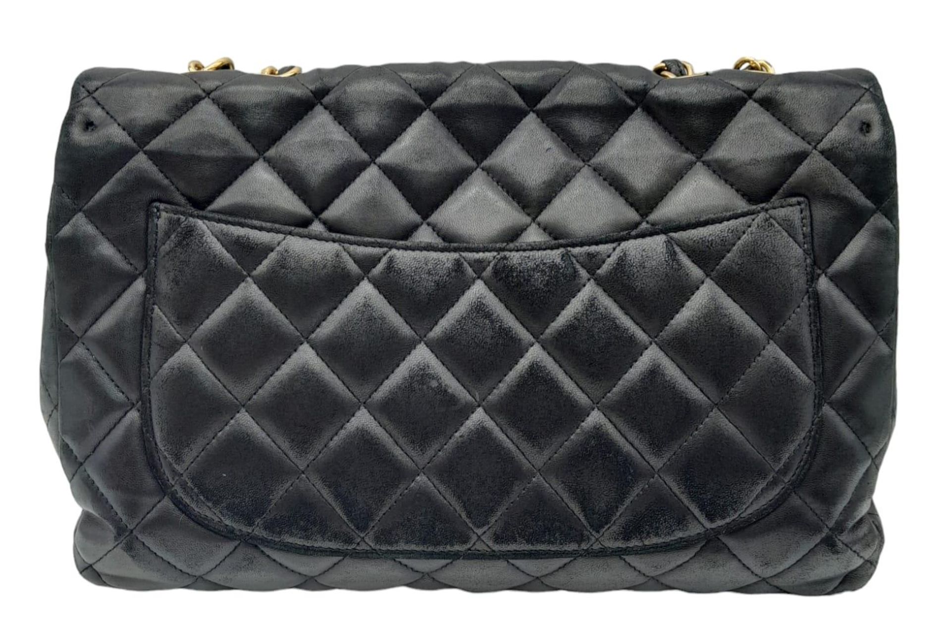 A Chanel Black Caviar Classic Single Flap Bag. Quilted pebbled leather exterior with gold-toned - Image 7 of 19