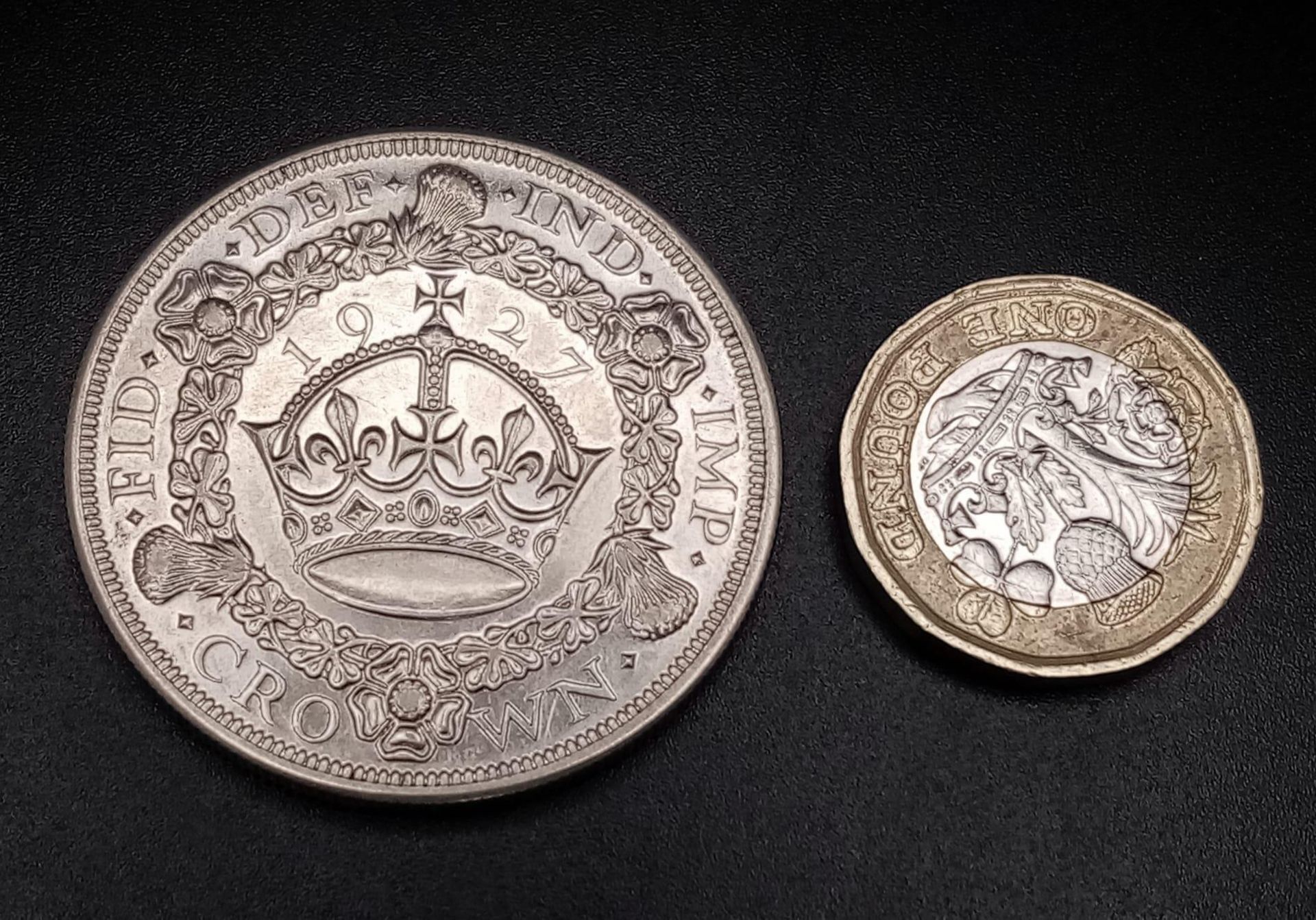 A George V 1927 Silver Near Proof Crown Coin. Only 15,030 ever minted! - Bild 3 aus 3
