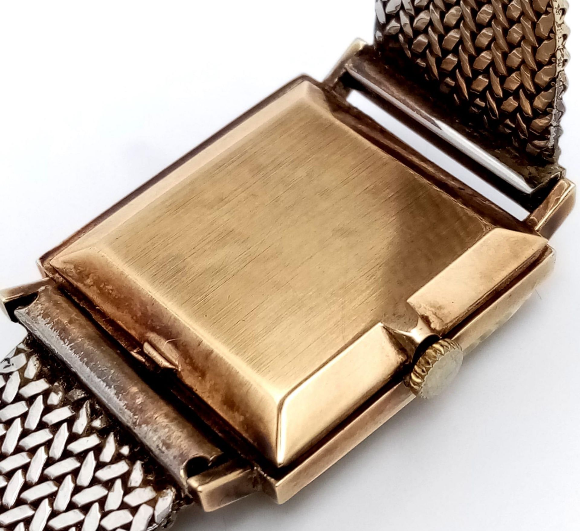 A Vintage Omega 9K Gold Cased Gents De Ville Watch. 620 calibre. Gilded stainless steel bracelet. 9K - Image 6 of 7