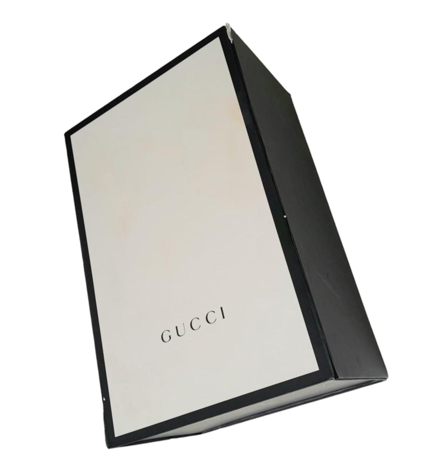 A Gucci GG padlock medium shoulder bag, gold tone hardware, brown suede leather interior. Size - Image 11 of 11