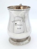 A Sterling Silver Tankard - Given to Gareth Smith of 'The Thrusters' - Winning regional darts team