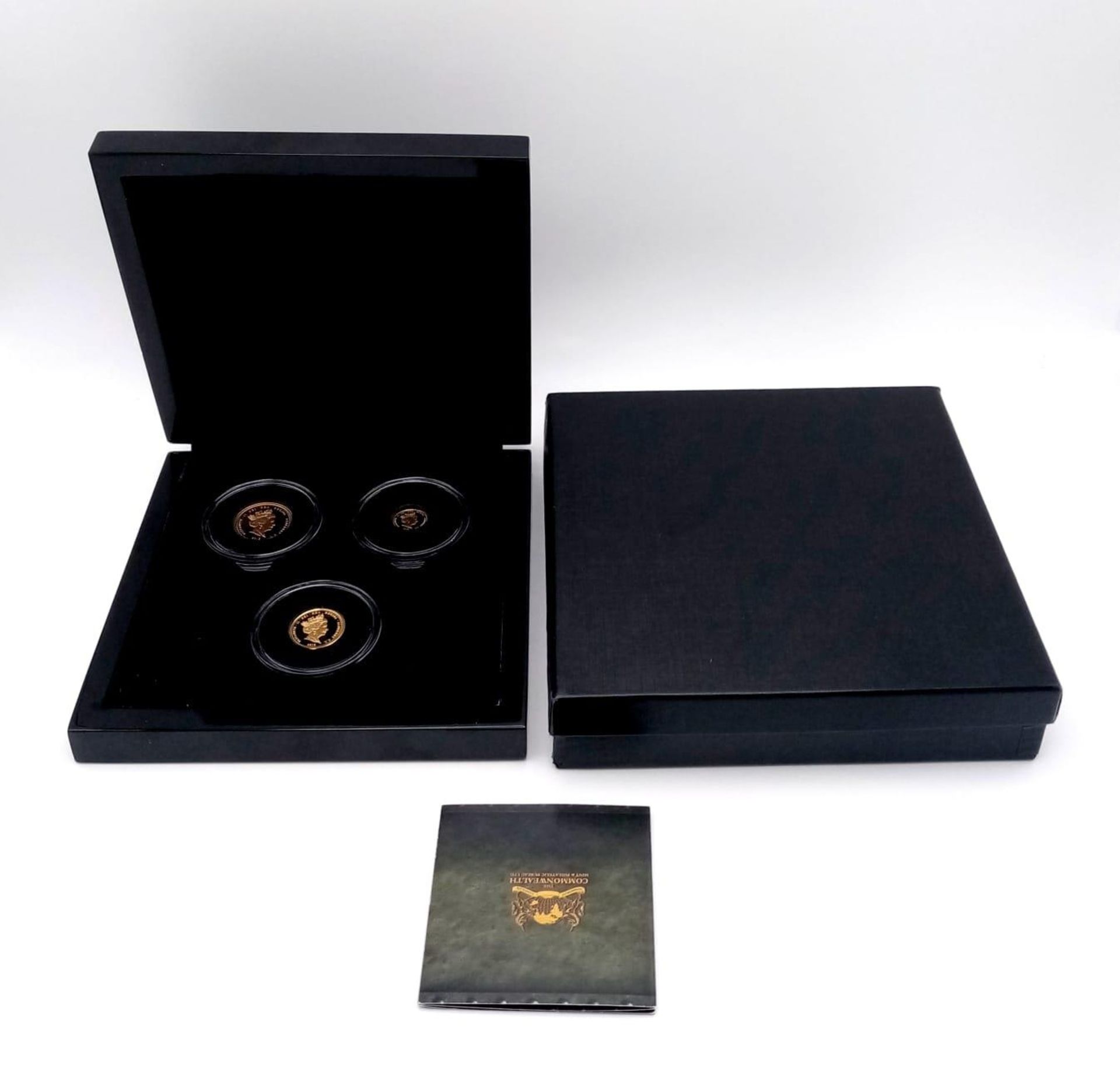 A Limited Edition Dambusters Fine Gold (.999) Three Sovereign Proof Set - Full, half and quarter - Bild 4 aus 4
