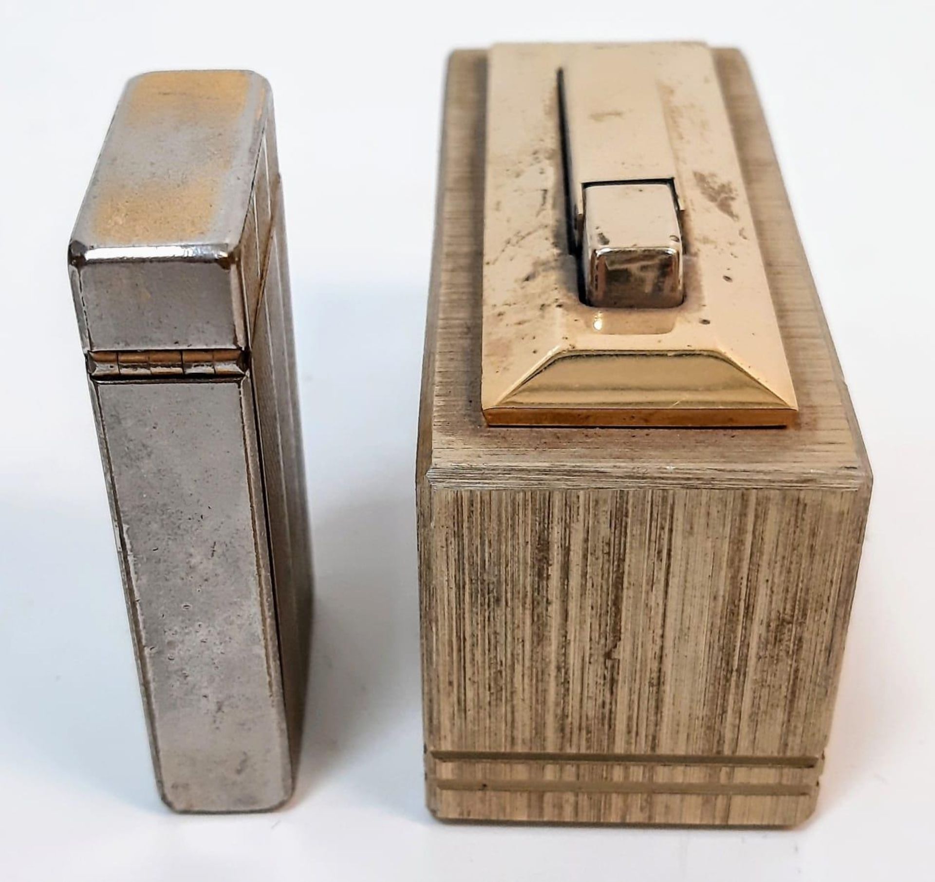 Two Vintage Colibri Lighters Table - 8.5cm and Moletric - 6cm. Both A/F. UK sales only. - Image 4 of 6