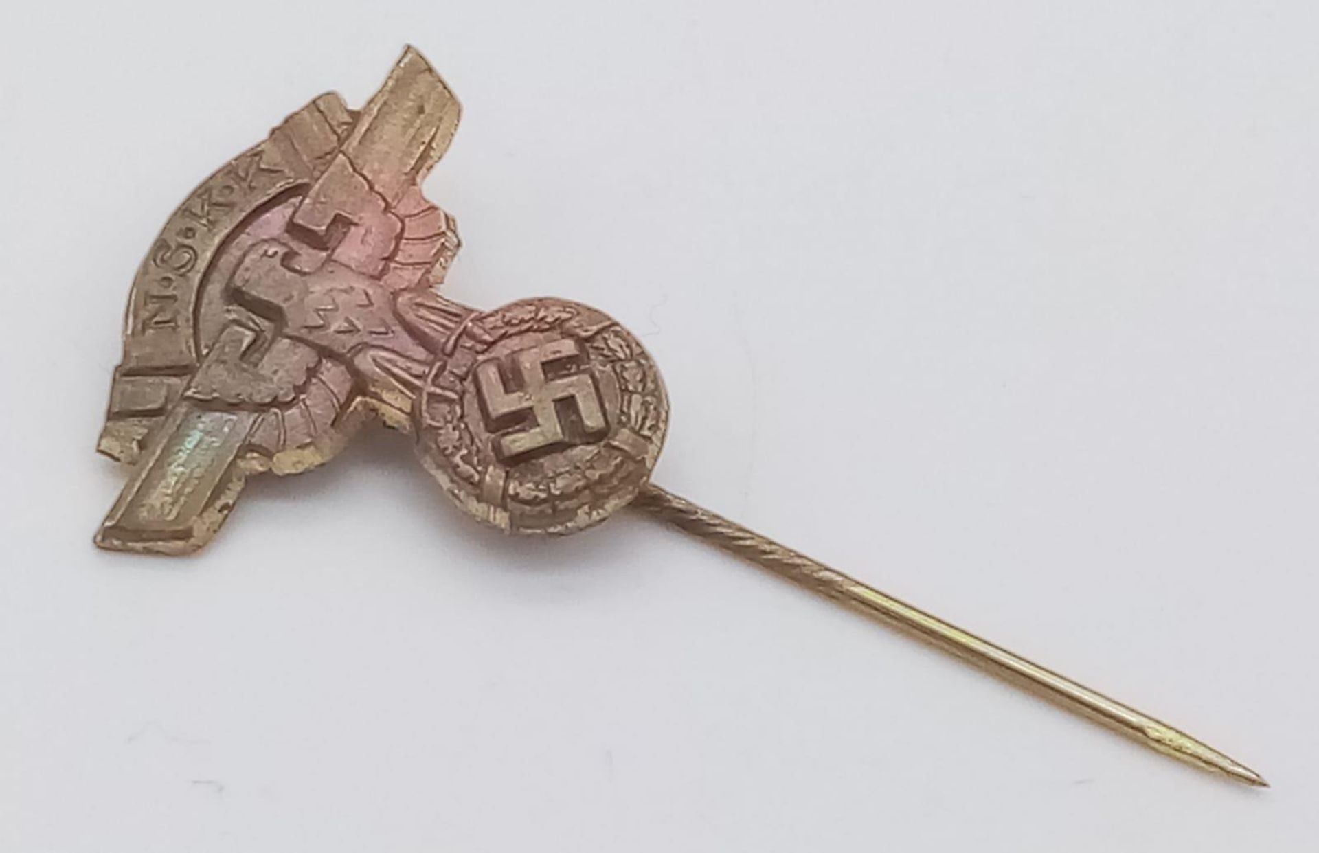 3 rd Reich NSKK Lapel Pin & Box. - Image 3 of 5