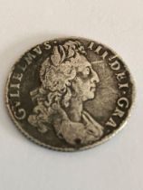 1697 WILLIAM III (William of Orange) SILVER SIXPENCE in Fine/very fine condition. Please see