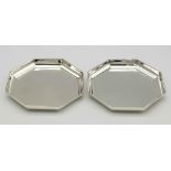 A PAIR OF SILVER DISHES FROM THE ALDERSHOT OFFICERS MESS AND INSCRIBED "ALDERSHOT 1941" NICE