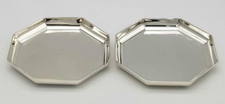 A PAIR OF SILVER DISHES FROM THE ALDERSHOT OFFICERS MESS AND INSCRIBED "ALDERSHOT 1941" NICE