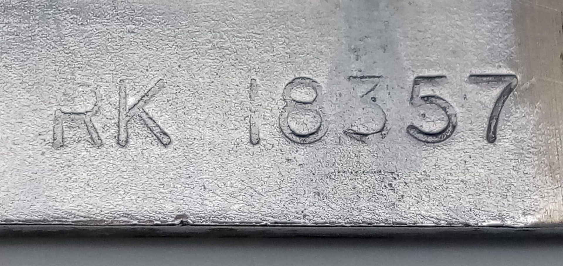 A Genuine Rolls Royce Car White Metal and Enamel Badge. Markings for RK 18357. 11cm x 7cm. - Bild 3 aus 3