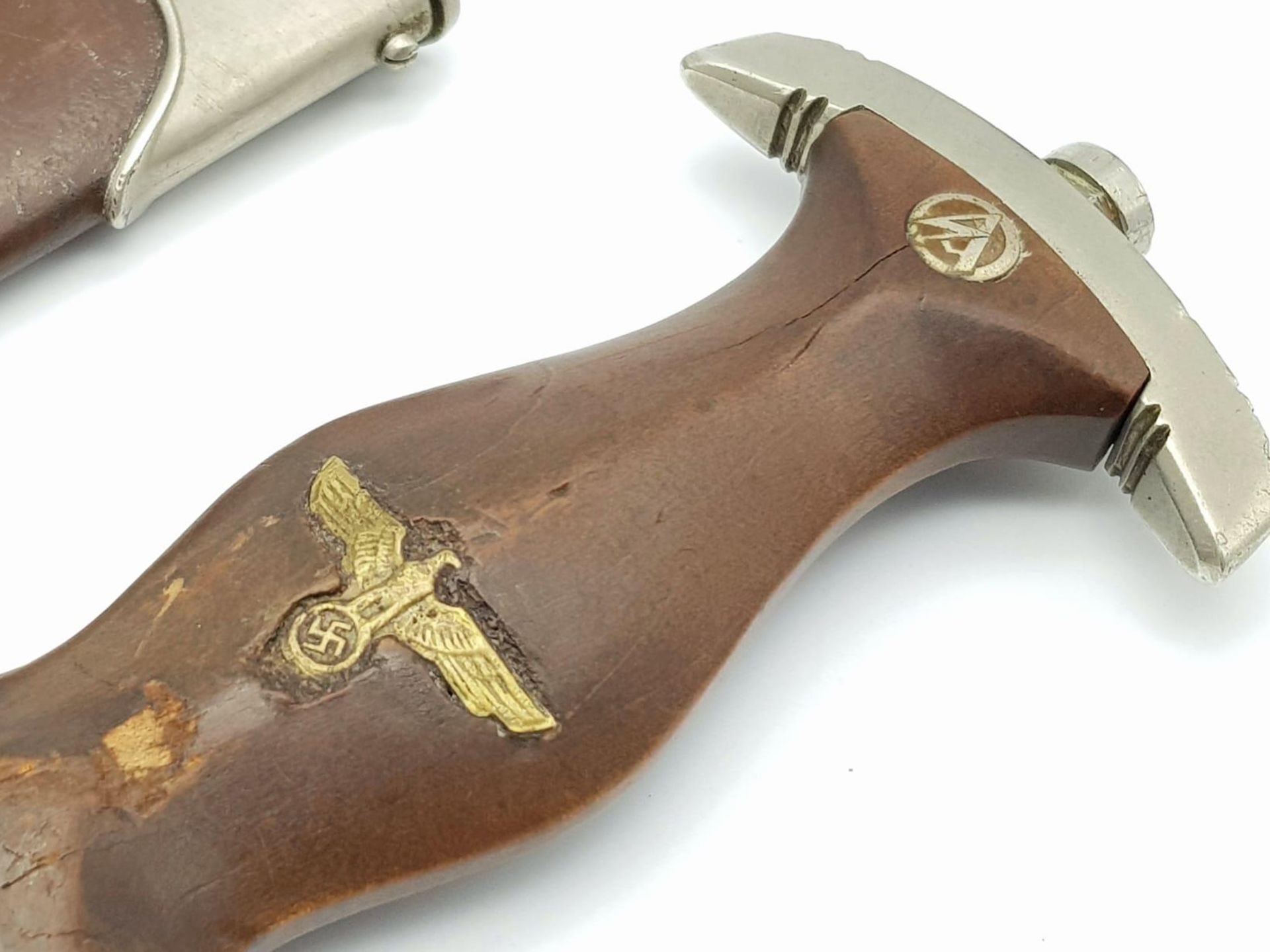 A 3rd Reich SA Dagger with Rare 1935 Makers Mark C. Eppenstien-Sohn. Gruppe Marked Wm for - Image 4 of 7