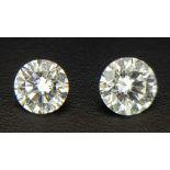 Two Brilliant Round Cut Loose Diamonds - VS1 - 0.333ct and VS2 - 0.386ct. Both with certificates.