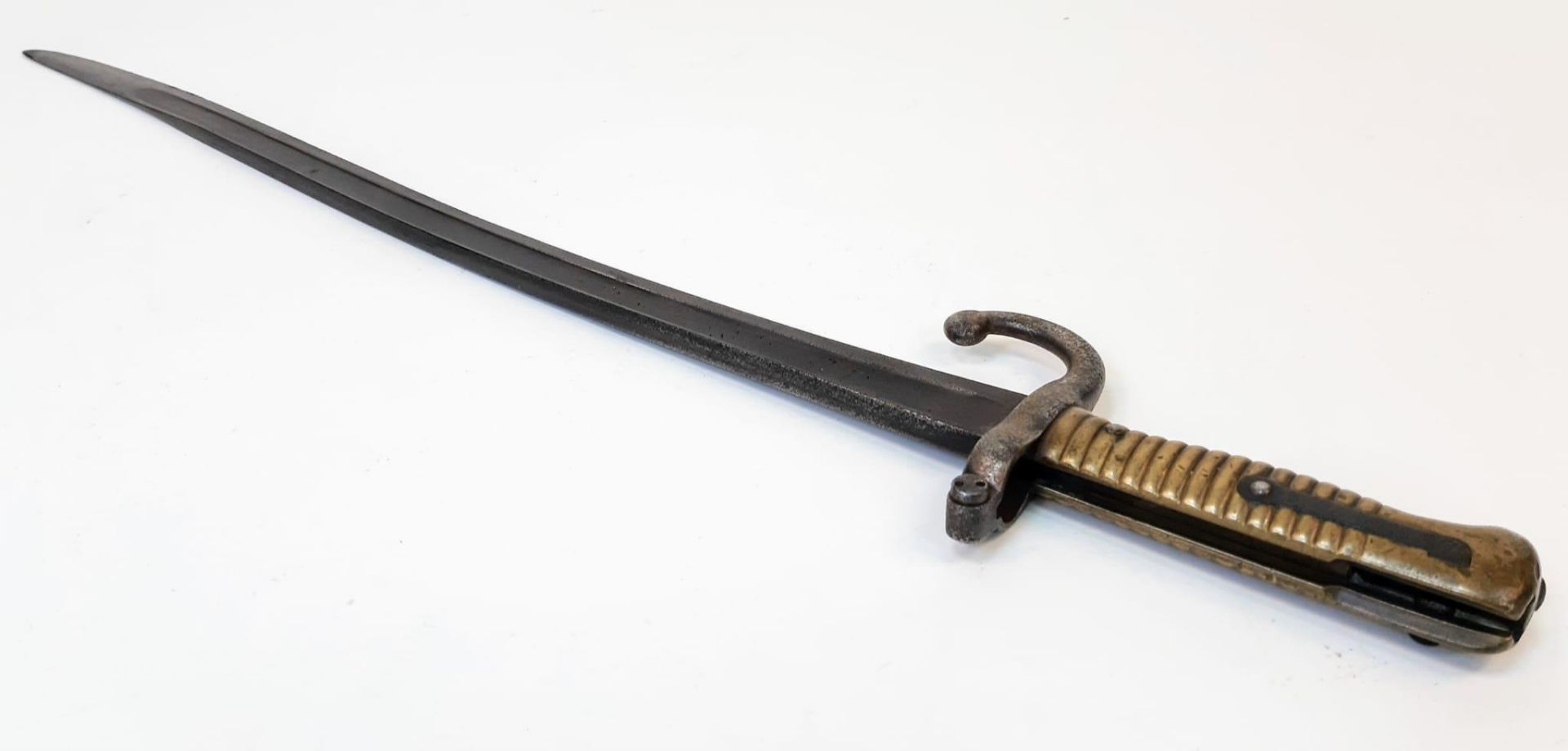 A WW1 French 1866 Model Chassepot Sword Bayonet. - Bild 4 aus 7