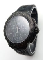 A Tag Heuer Formula 1 Chronograph Gents Quartz Watch. Black Tag rubber strap. Black dial with