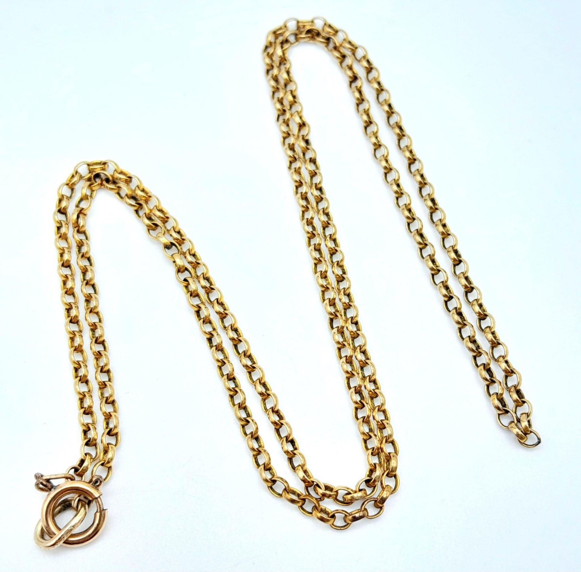 A 9 K yellow gold chain necklace, length: 56 cm, weight: 7.2 g. - Image 3 of 4