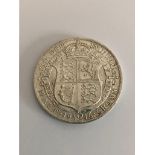 1916 SILVER HALF CROWN in Extra fine condition. Please see pictures.