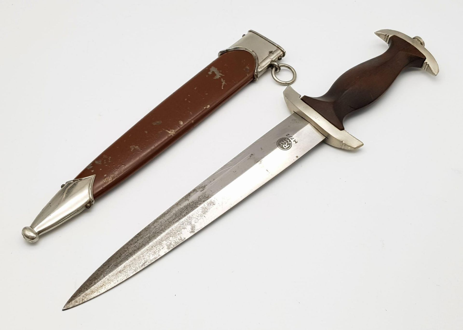 A 3rd Reich Rzm SA Dagger. Numbered M7/2 for the maker Emil Voos Waffenfabrik. This will take - Image 2 of 7