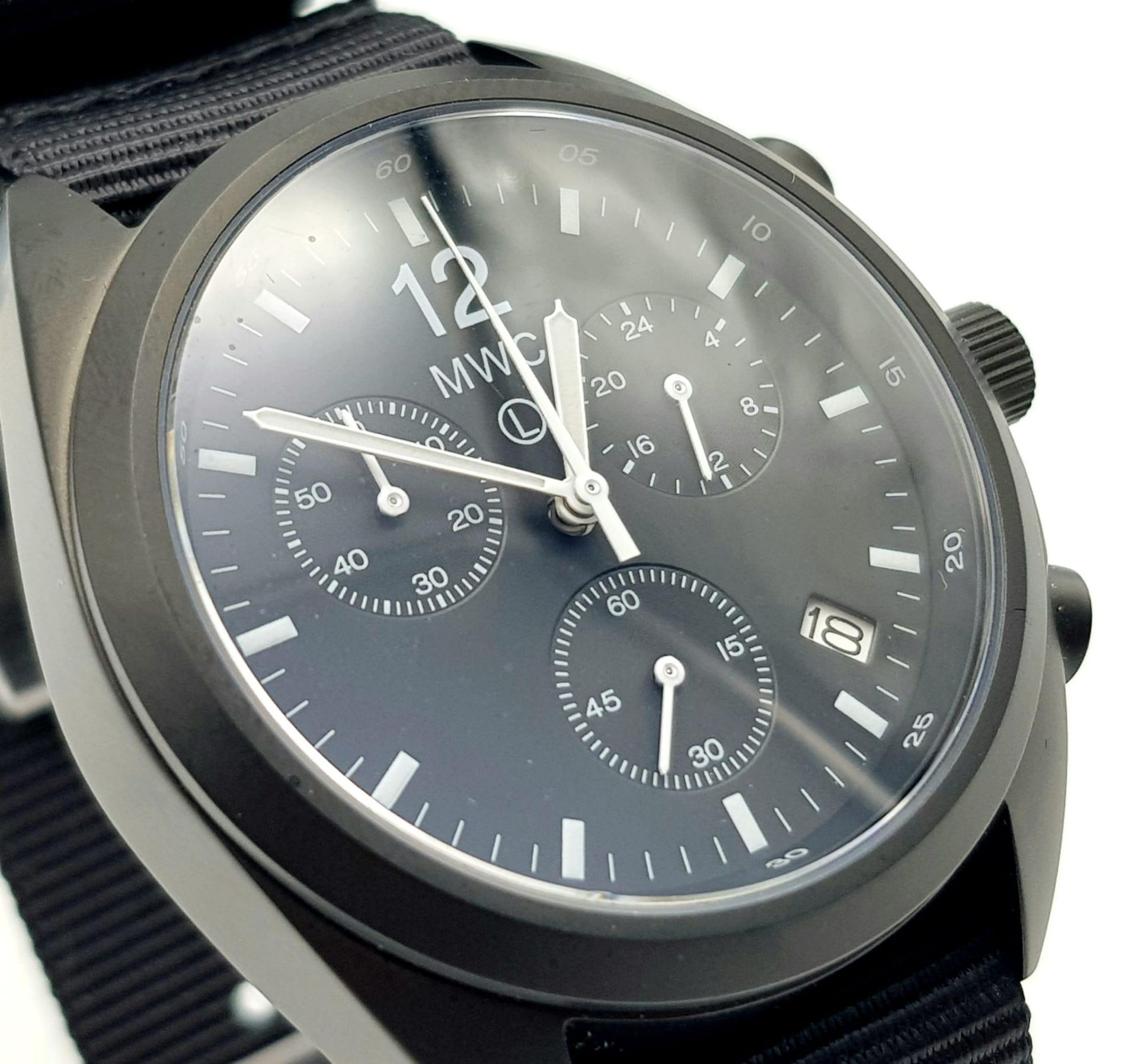 An Unworn, Full Military Specification, PVD Chronograph Watch by MWC (Military Watch Company). - Image 2 of 4