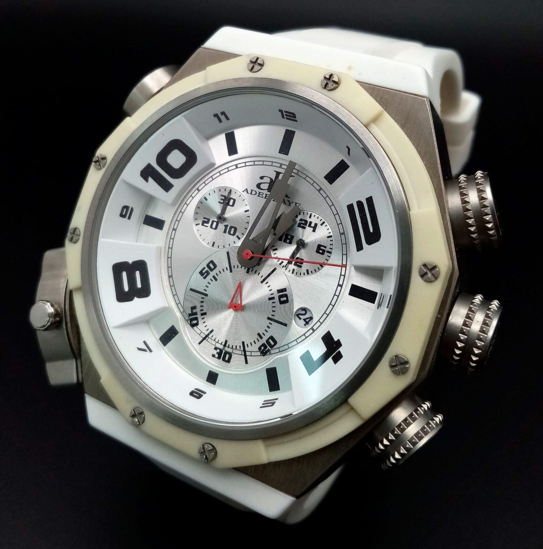 A Limited Edition Run Adee Kaye, Beverley Hills, Oversize Sports Chronograph. 65mm Including