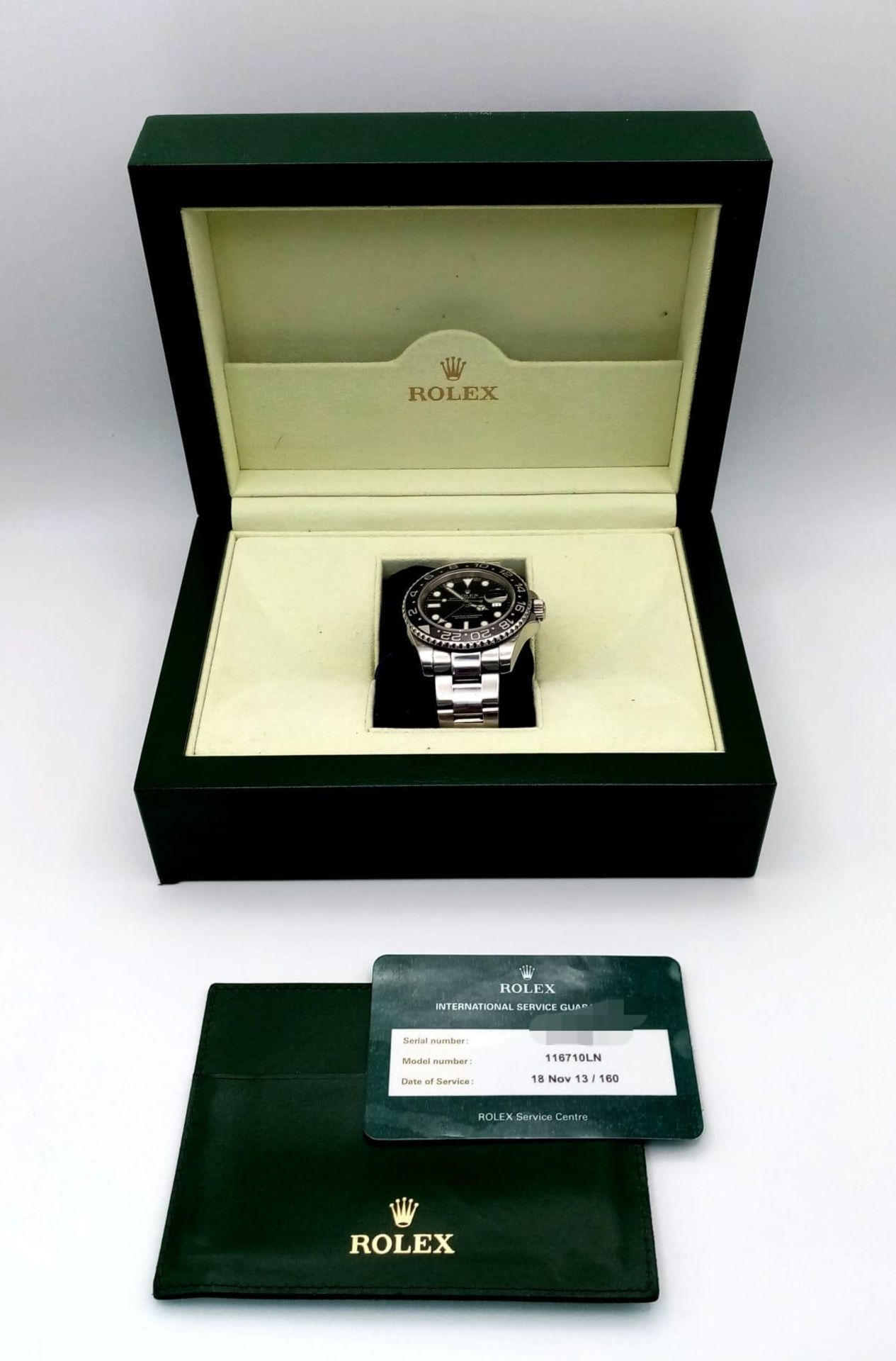 A Rolex GMT - Master II Automatic Gents Watch. Model 116710LN. Stainless steel bracelet and case - - Bild 10 aus 11