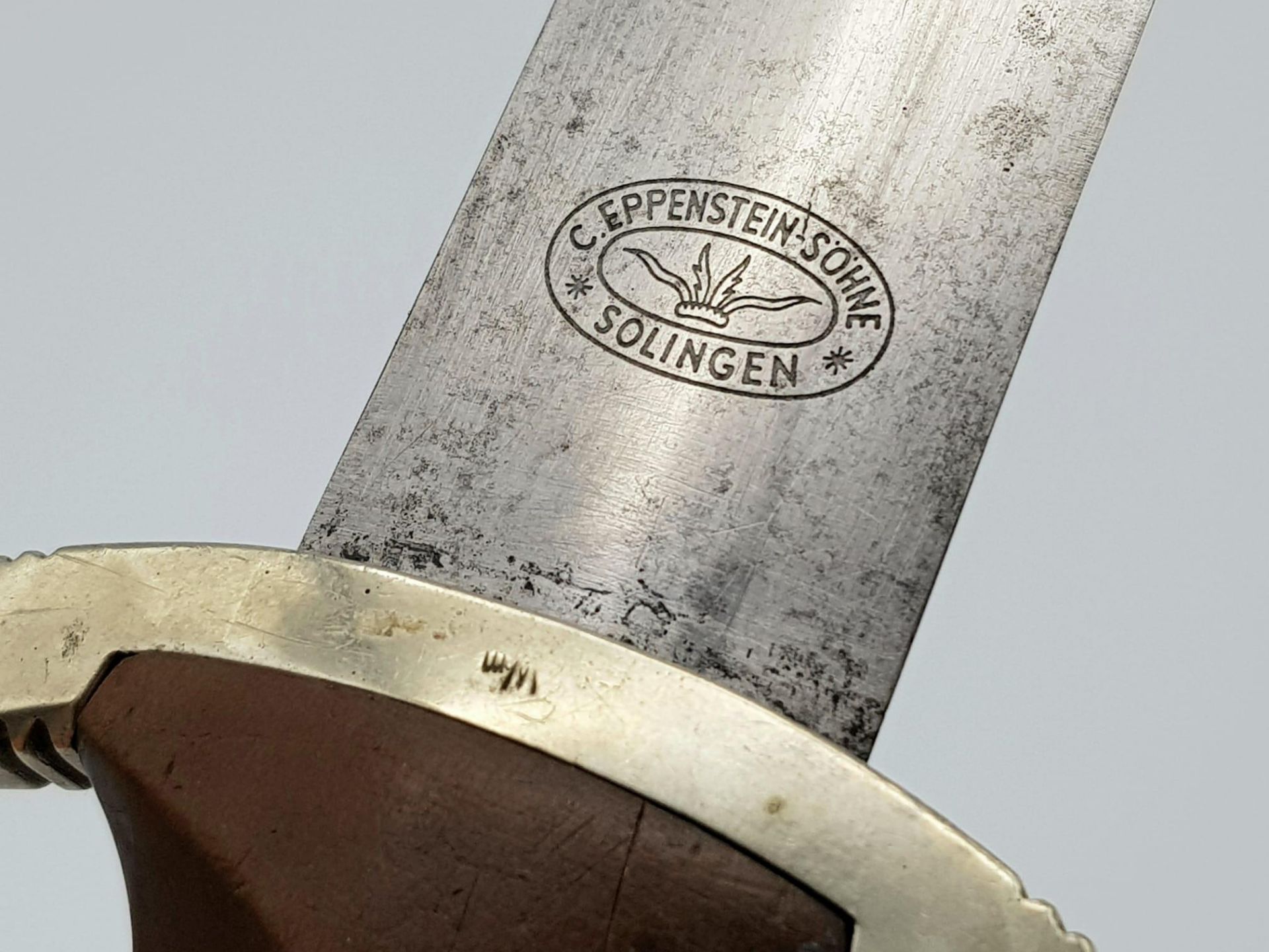 A 3rd Reich SA Dagger with Rare 1935 Makers Mark C. Eppenstien-Sohn. Gruppe Marked Wm for - Image 5 of 7