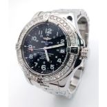 A Breitling SuperOcean Automatic Gents Watch. Stainless steel bracelet and case - 42mm. 40 Diamond