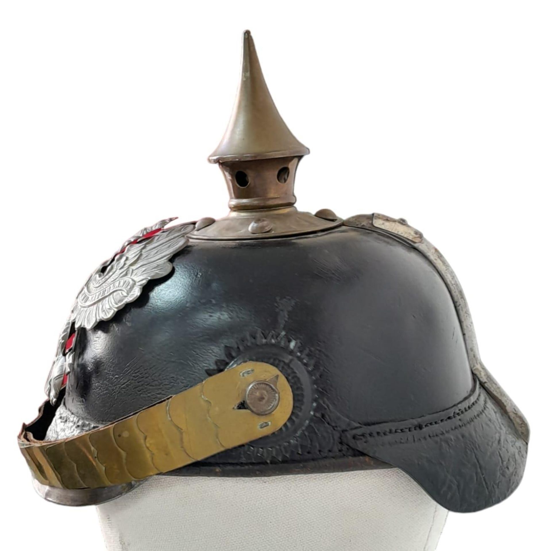 WW1 Prussian Nco’s Pickelhaube Spiked Helmet. - Image 2 of 6