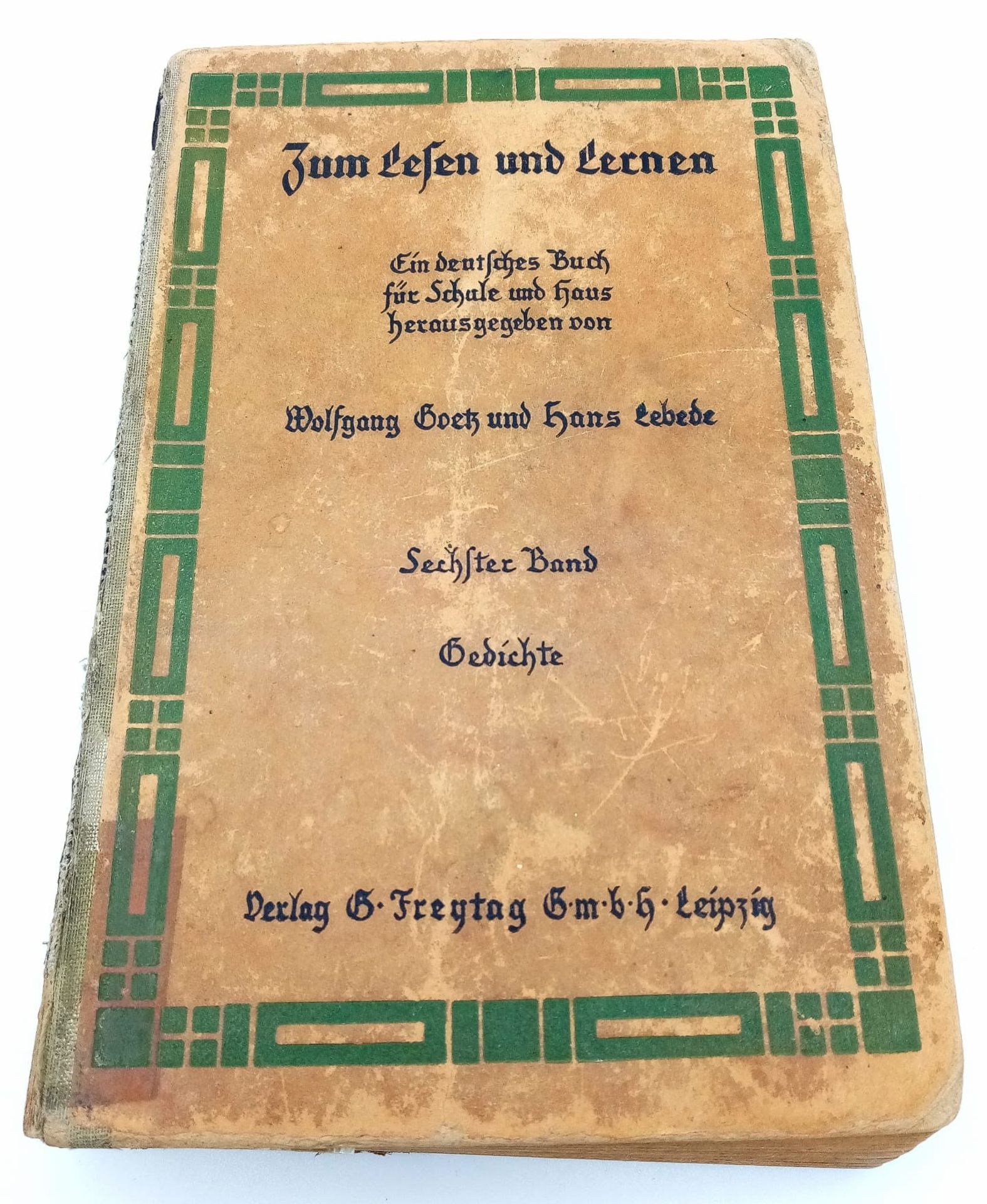 A WW2 German Book from a Kriegsmarine U-Boat Library. Each boat had a box of books and would