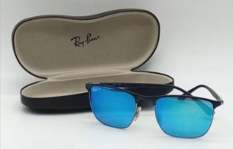 A Pair of Stylish Rayban Chromance Sunglasses - Good condition with case.