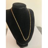 9 carat YELLOW GOLD CURB CHAIN NECKLACE. 5.5 grams. 50 cm.