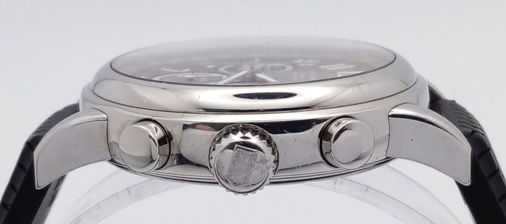 A Chopard Miglia Automatic Chronograph Gents Watch. Black vulcanized rubber strap. Stainless steel - Bild 5 aus 14