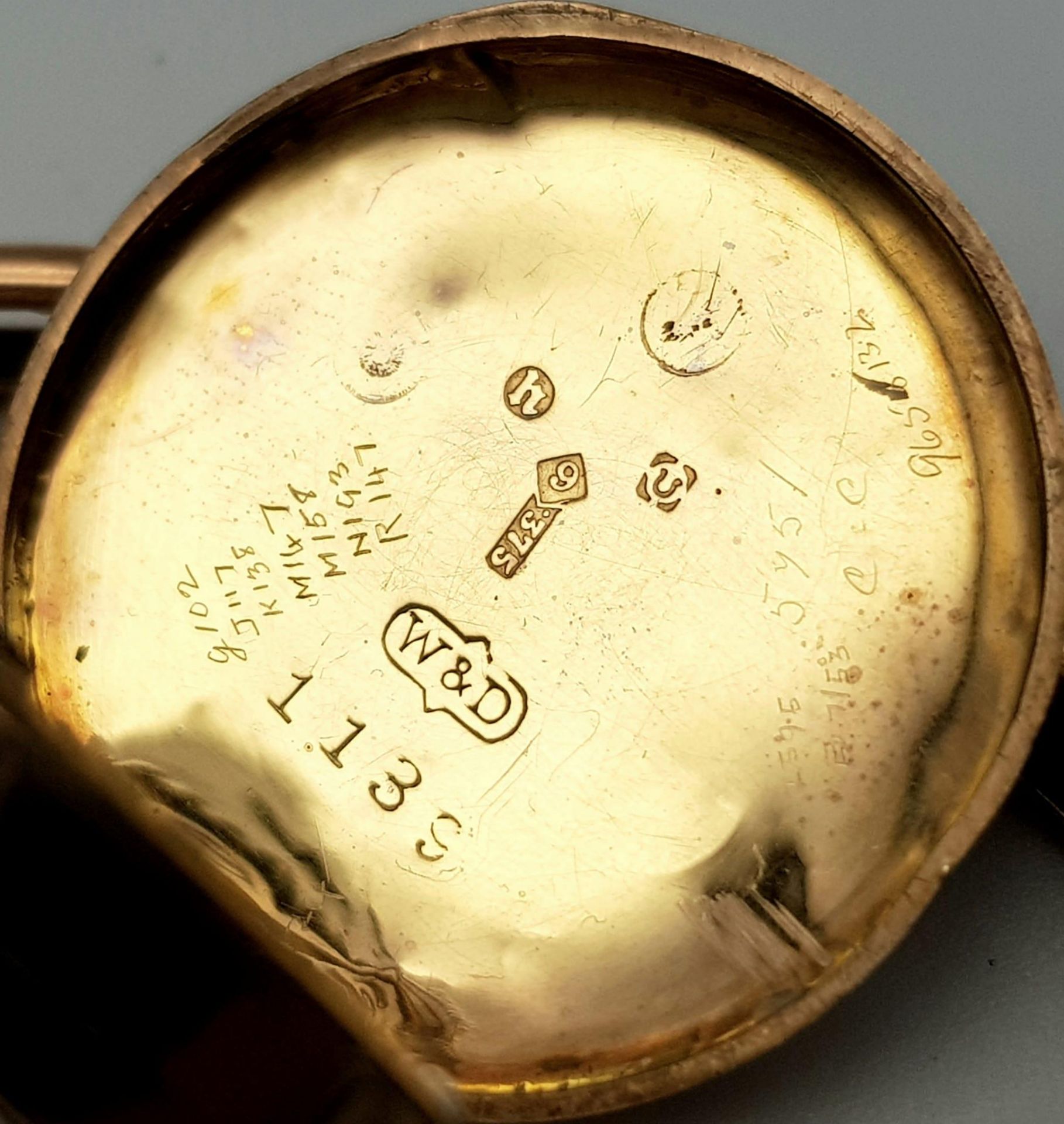 An antique, 9 K rose gold UNICORN watch with spring loaded adjustable bracelet. Swiss made, 15 - Bild 4 aus 8