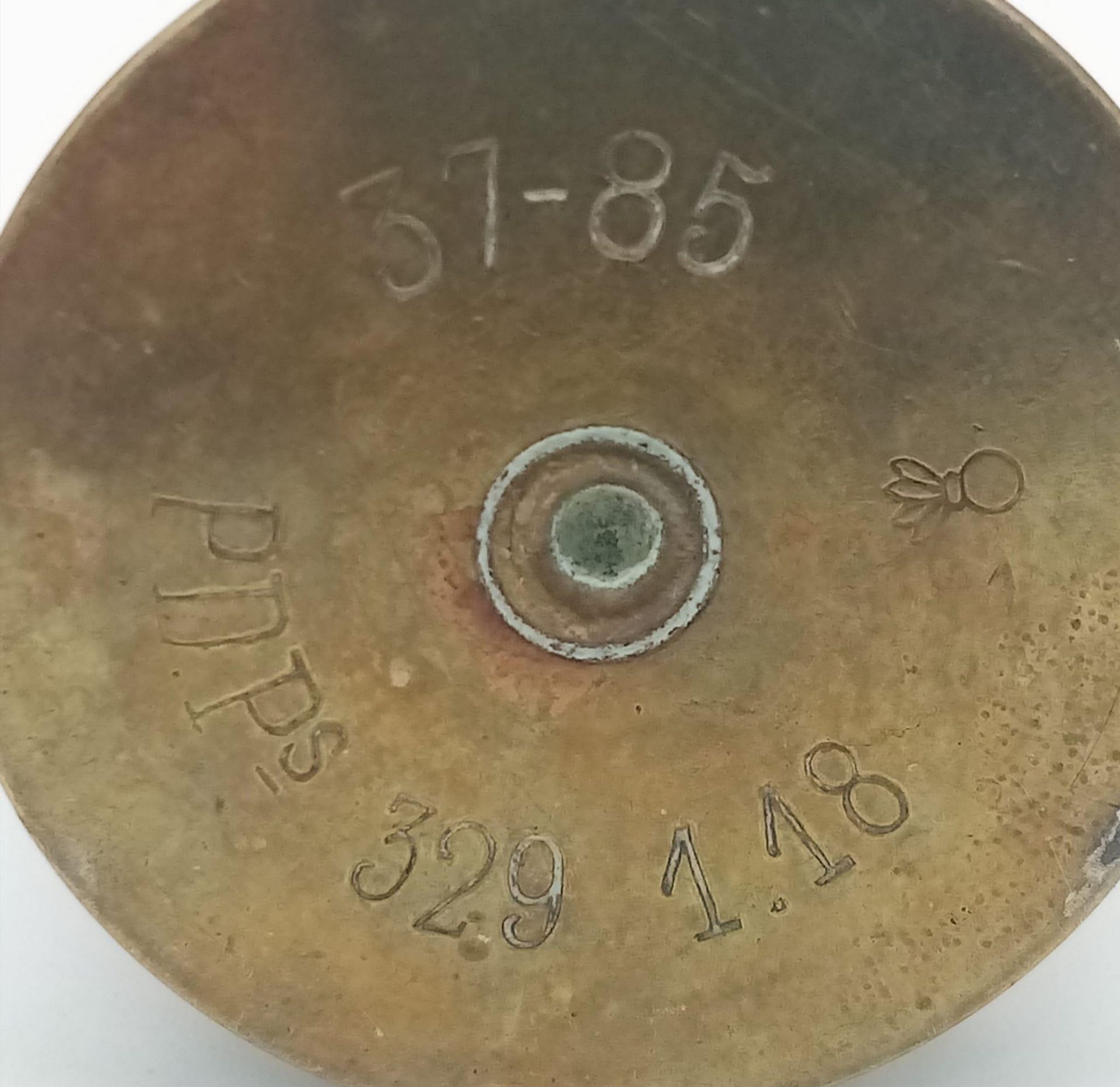 4 x INERT WW1 37mm Hotchkiss “Pom Pom” Shell Cases. UK MAINLAND SALES ONLY. - Bild 7 aus 7