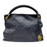 A Louis Vuitton Artsy MM Monogram Emprene shoulder bag. Black leather with gold tone hardware,