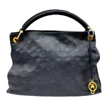 A Louis Vuitton Artsy MM Monogram Emprene shoulder bag. Black leather with gold tone hardware,