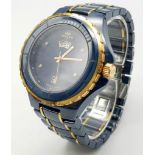 An Unworn 2012 Oniss Men’s Swiss Chronograph Titanium Watch. Cobalt Blue Sapphire Crystal. 48mm