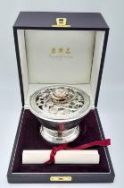 An Asprey of London Limited Edition (55 of 100) Sterling Silver Posy Bowl. Beautiful ornate and