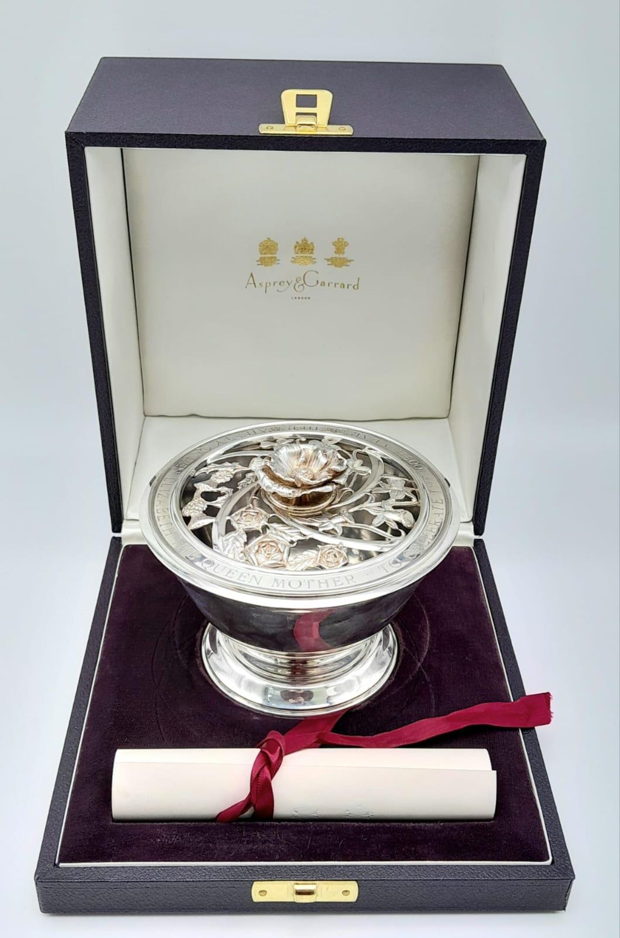 An Asprey of London Limited Edition (55 of 100) Sterling Silver Posy Bowl. Beautiful ornate and
