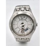 A Swatch (Joyful Mode) Stainless Steel Gents Watch. Stainless steel bracelet and case - 44mm.