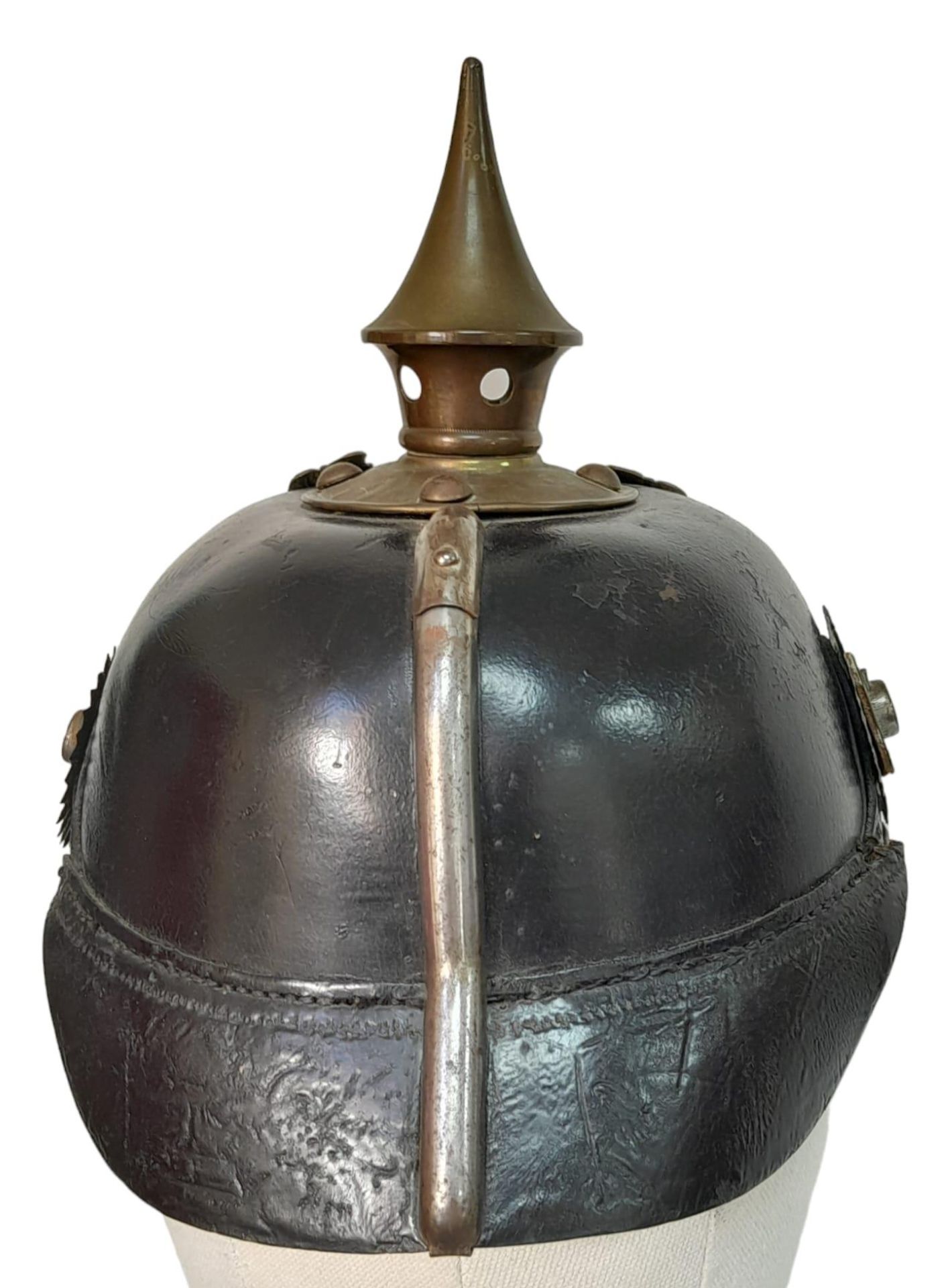 WW1 Prussian Nco’s Pickelhaube Spiked Helmet. - Image 4 of 6