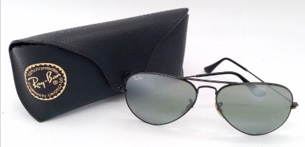 A Pair of Rayban Aviators - Good condition with case.