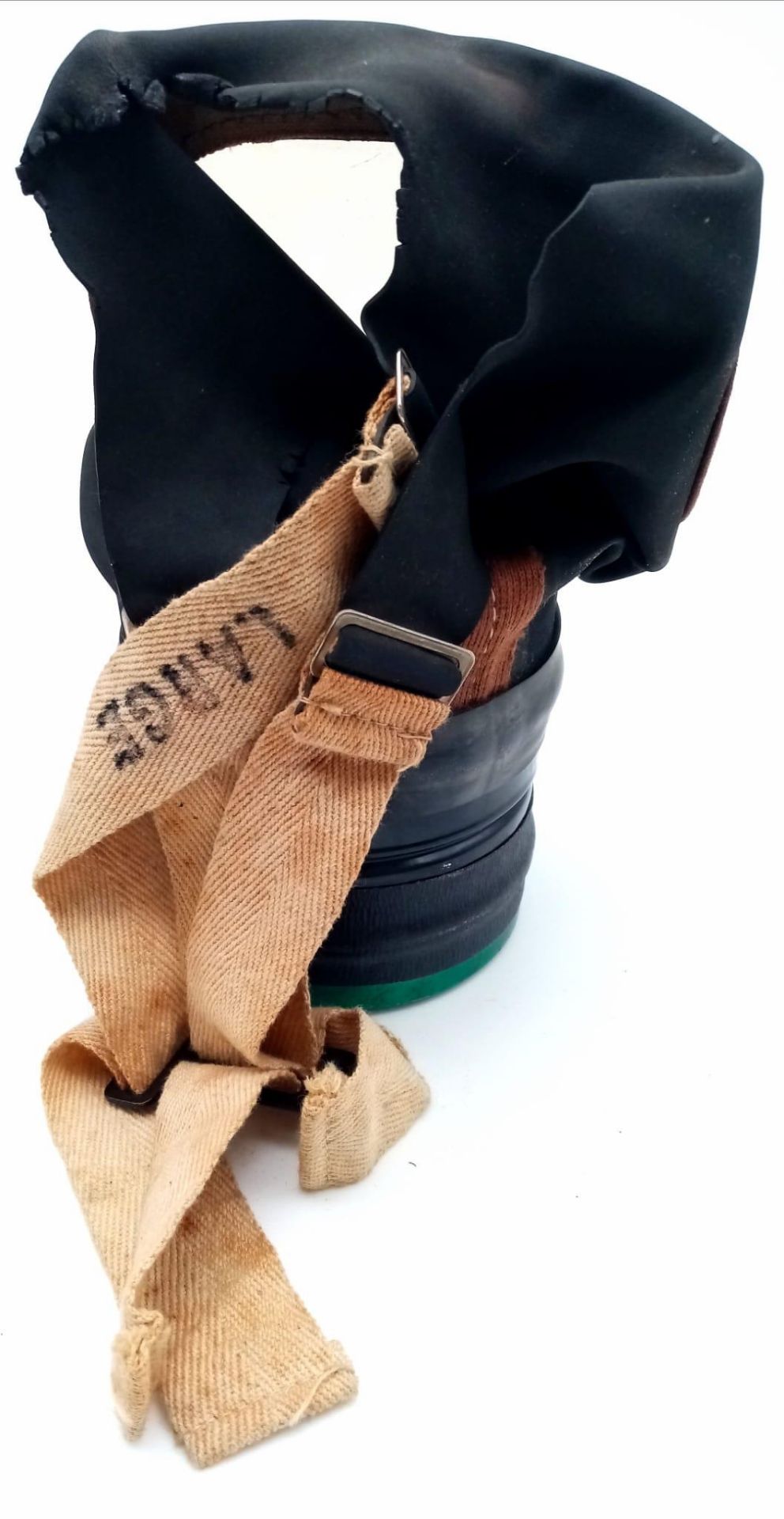 A WW2 British Home Front Civilian Gas Mask and bag. - Image 2 of 4