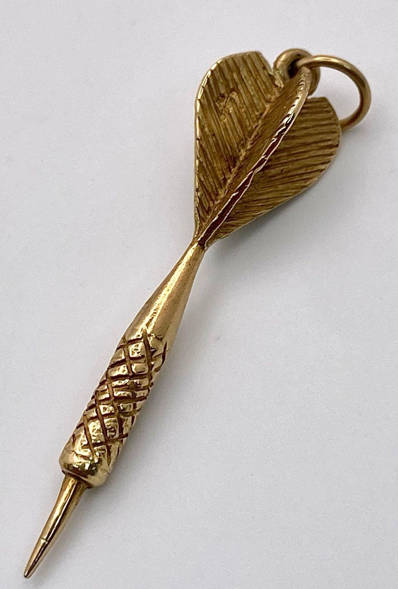 A 9K yellow gold large dart pendant 4.5cm, 4g ref: SH1359I - Bild 3 aus 5