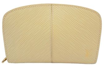 A Louis Vuitton Vanilla Wallet. Epi leather exterior gold-toned hardware and zipped top closure.