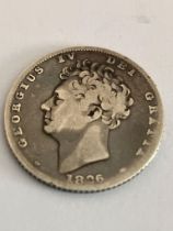 1826 GEORGE IV SILVER SIXPENCE in fine condition.